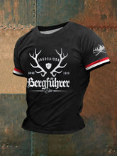 Herren Berg führer bedrucktes Kurzarm-T-Shirt zartstils